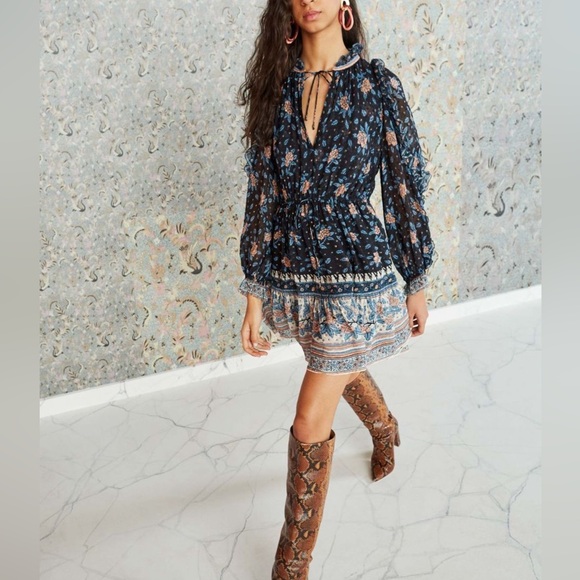 Ulla Johnson Dresses & Skirts - Ulla Johnson Dani black floral chiffon mini dress | 4